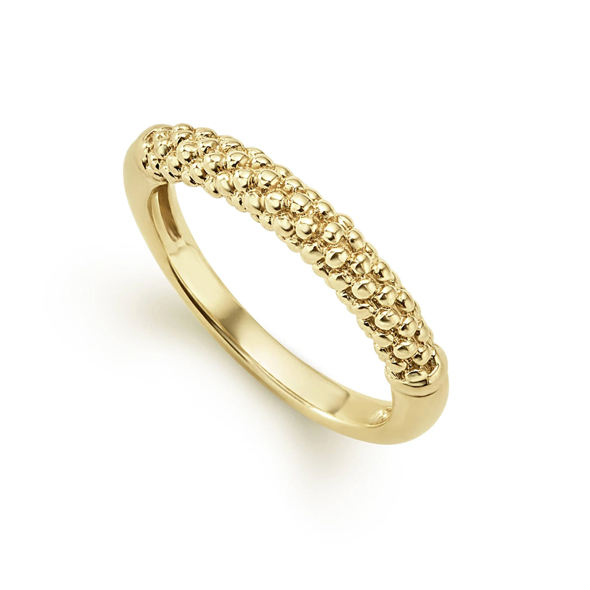 Lagos Caviar Gold Beaded Ring- 03-10172-7