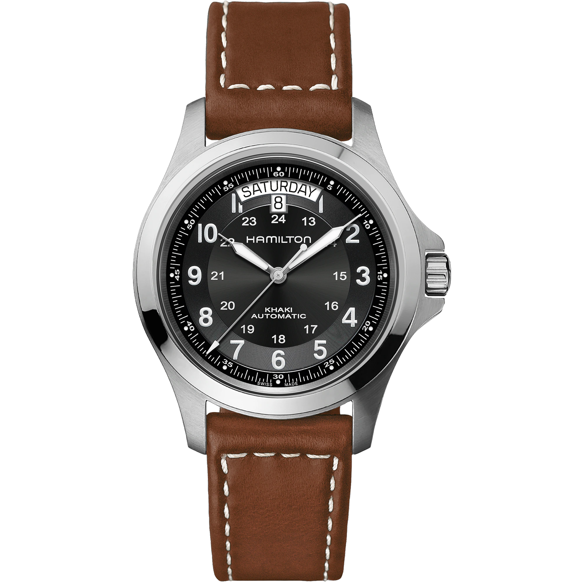 Khaki Field King Automatic (Silver/Brown)