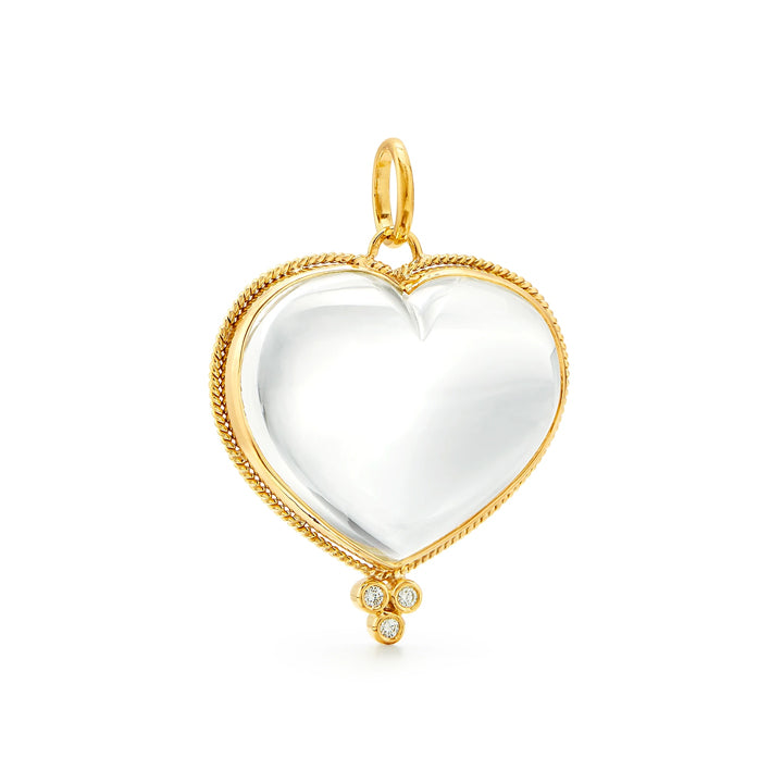 Temple St. Clair 18K Rock Crystal Heart Pendant - P55140-BRDIGR27