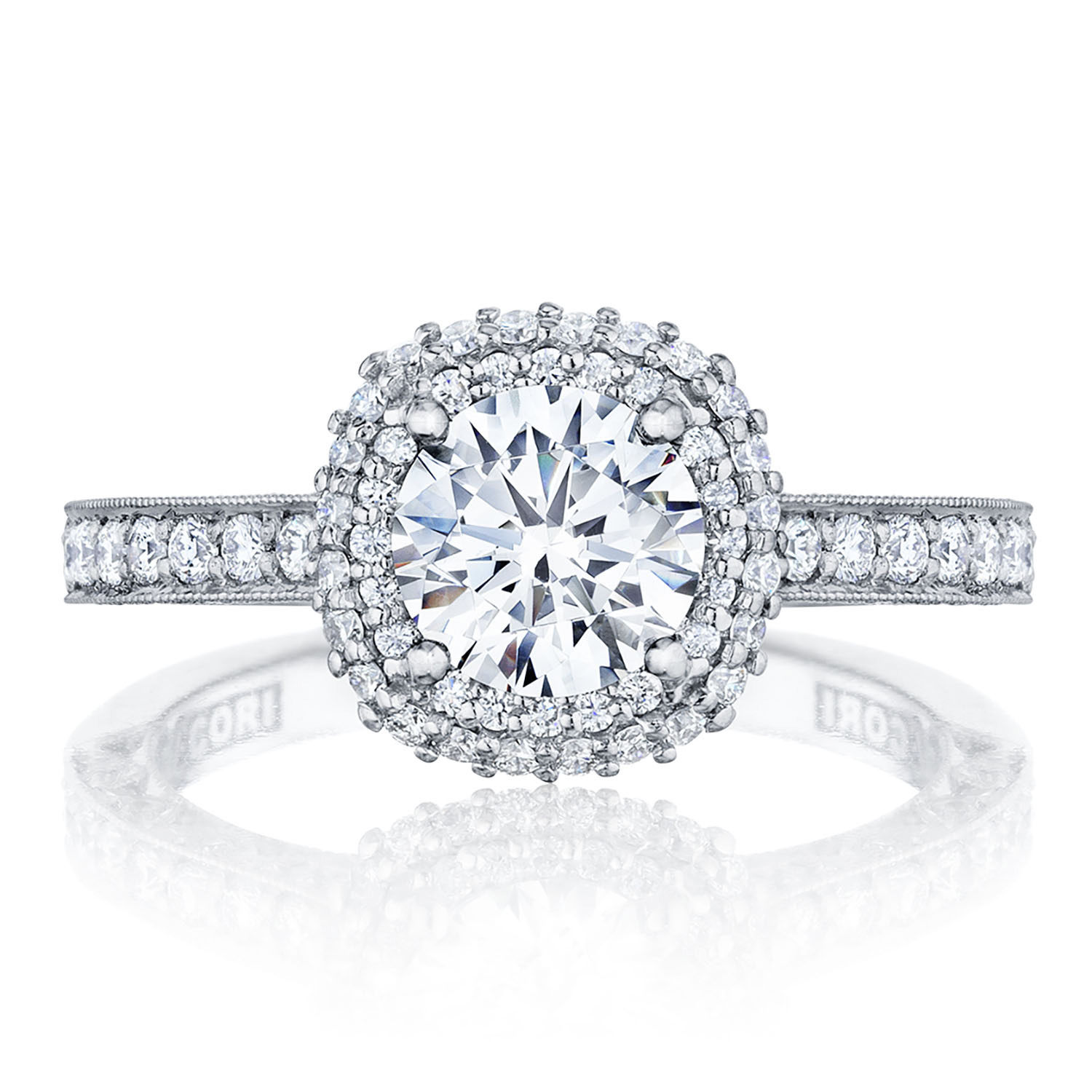 HT2522CU Round Bloom Engagement Ring