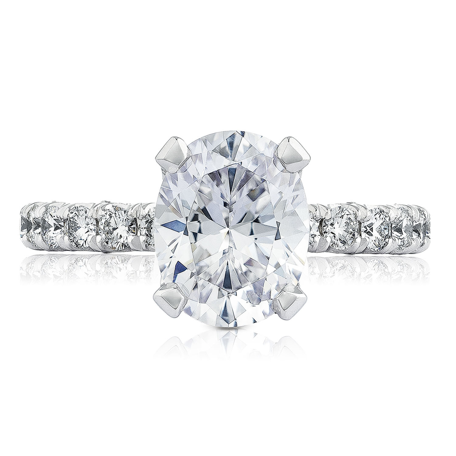 HT254525OV Oval Solitaire Engagement Ring