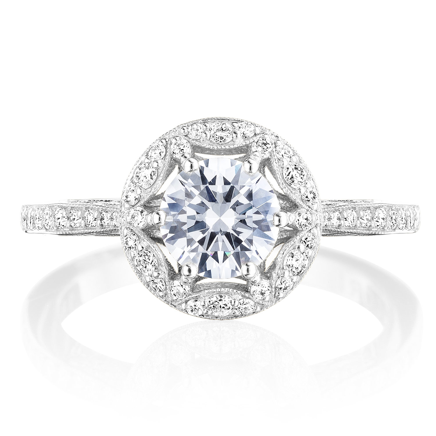 HT2568RD Round Bloom Engagement Ring