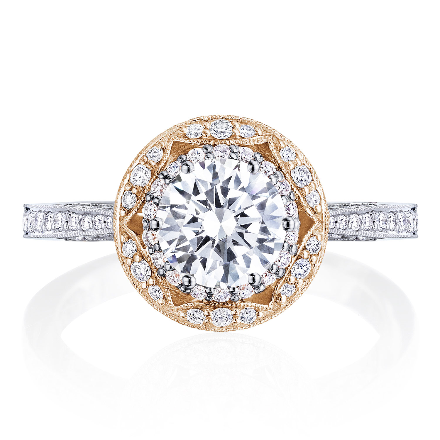 HT2570RD Round Bloom Engagement Ring