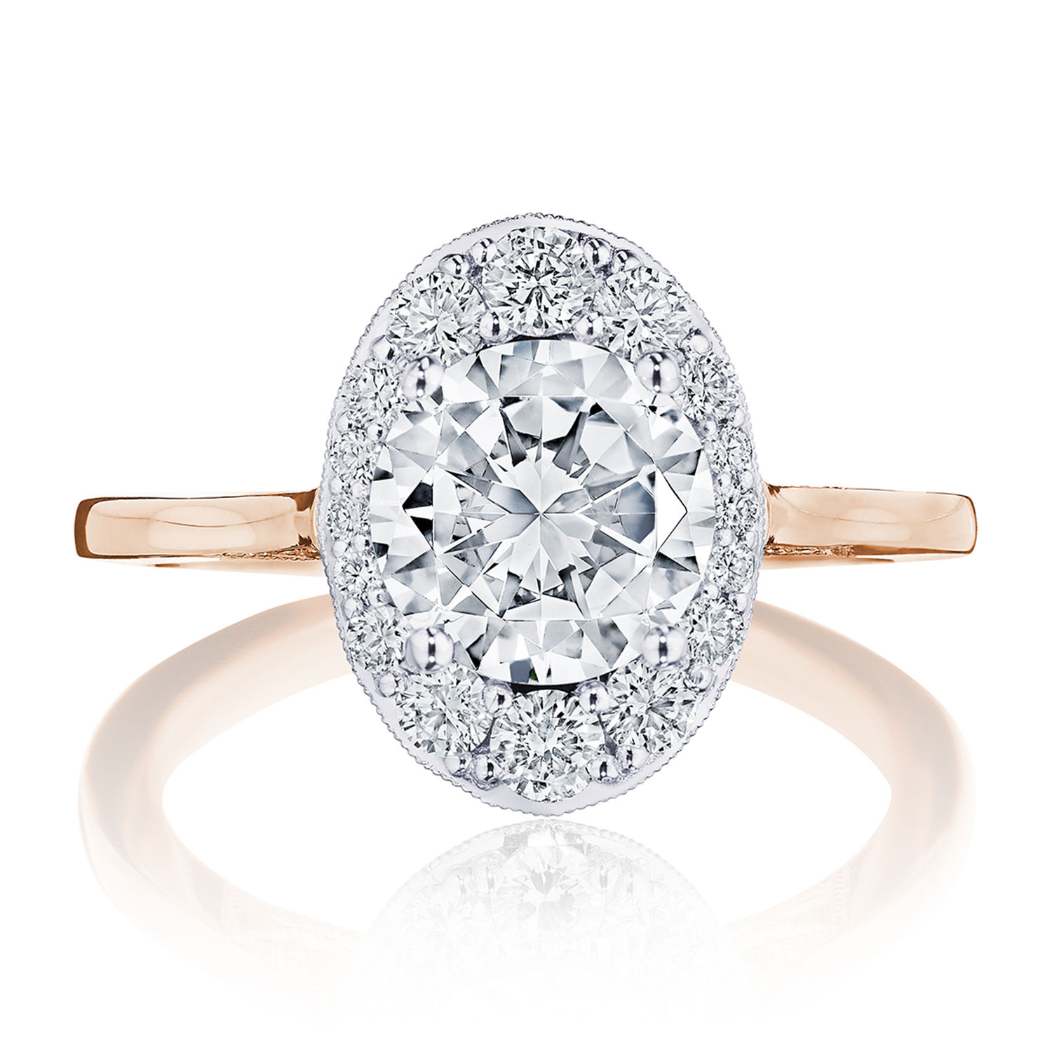 HT2577RDOV Round Bloom Engagement Ring