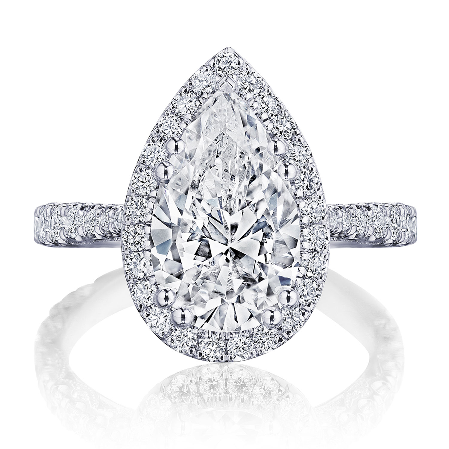 HT2670PS Pear Bloom Engagement Ring
