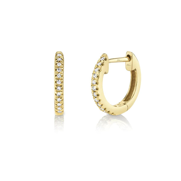 14k Yellow Gold 0.07ctw Diamond Huggie Earrings- SC22004026