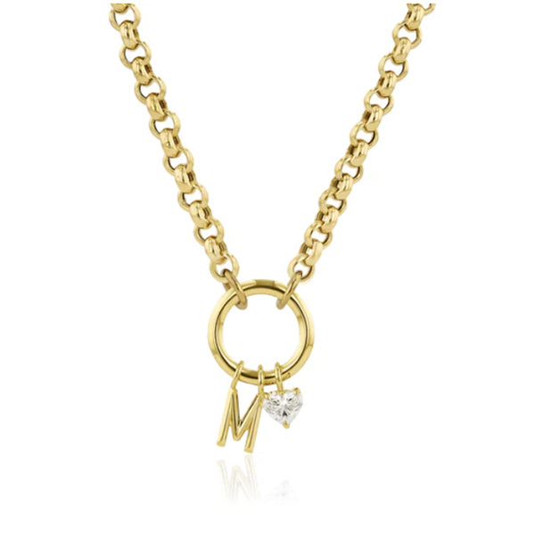 Phillips House 18k Yellow Gold Single Initial & Diamond Necklace - N2L1H30Y