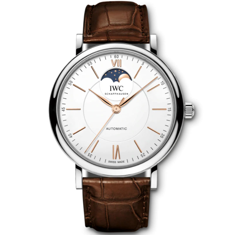 IWC Portofino Automatic Moon Phase White Dial- IW459401