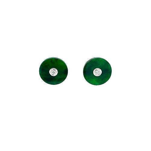 Jade Disc Earrings