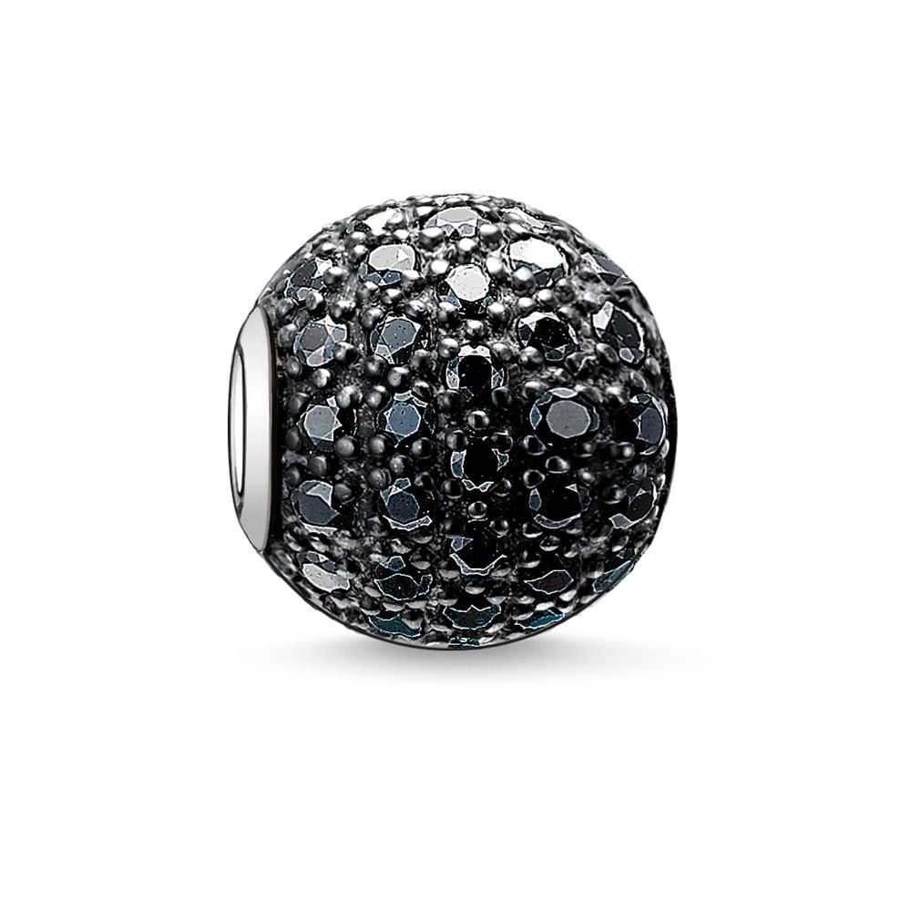 Pavé Bead (Silver/Black)