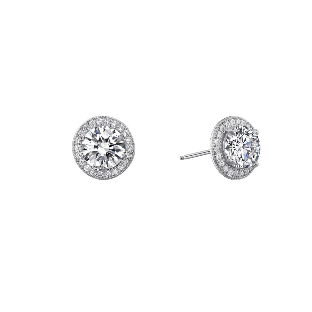 Circular Halo Stud Earrings