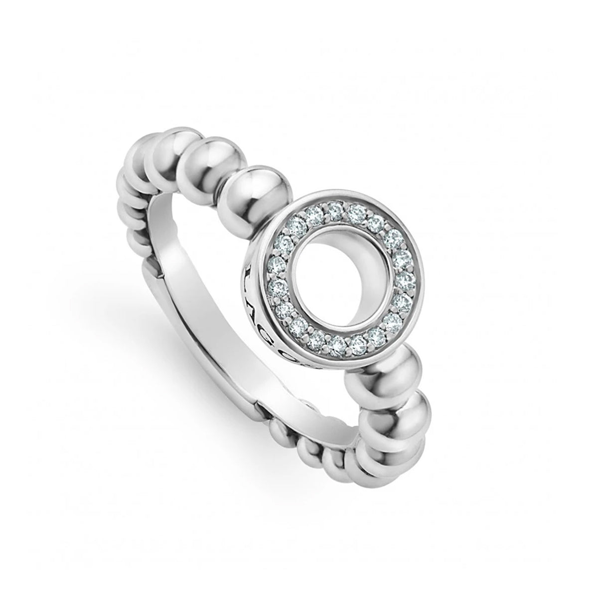 Lagos Caviar Spark Diamond Circle Ring- 02-80721-DD7