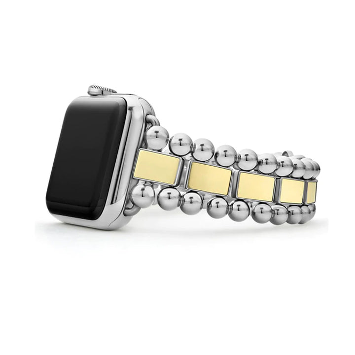 Lagos Smart Caviar Stainless Steel 18k Gold Watch Bracelet 38-45mm - 12-90008-7