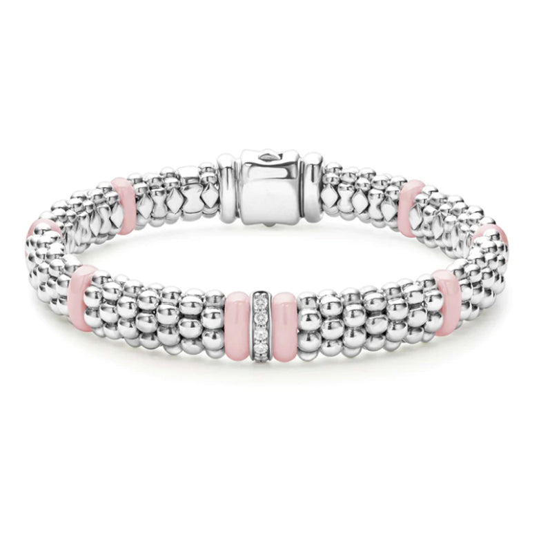 Lagos Pink Caviar Single Station Diamond Caviar Bracelet - 05-81437-CP7