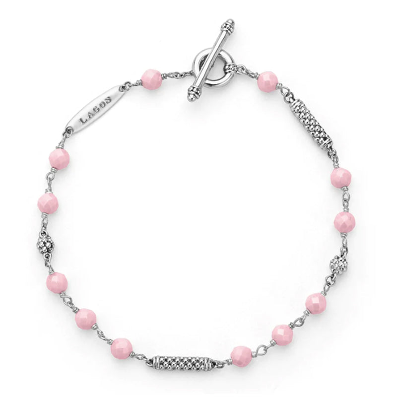 Lagos Caviar Icon Pink Ceramic Beaded Bracelet - 05-81473-CP7
