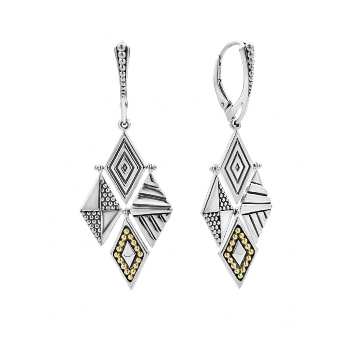 Lagos Signature Caviar Drop Earrings- 01-81297-M