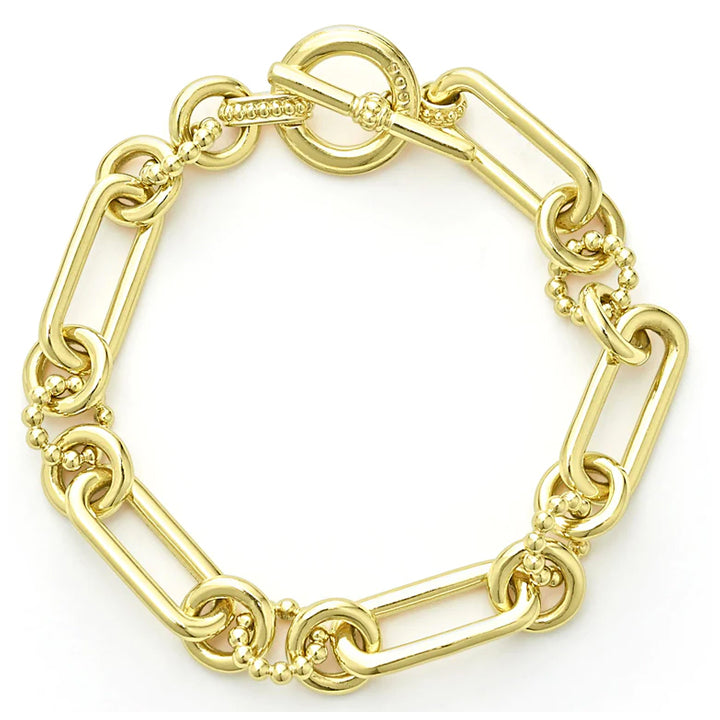 Lagos Signature Caviar 18K Gold Link Bracelet - 05-10355-7