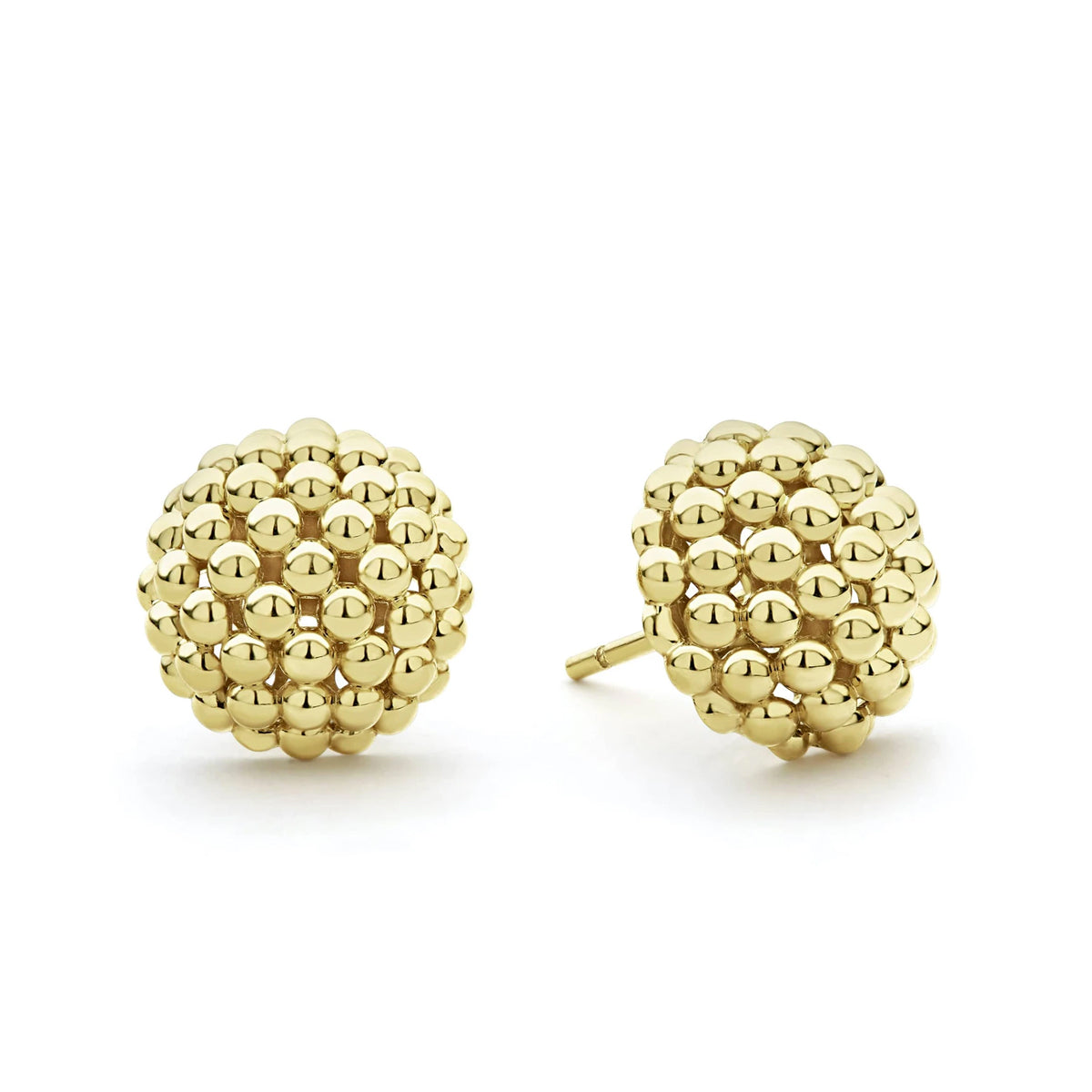 Lagos Caviar Gold Stud Earrings- 01-10504-S