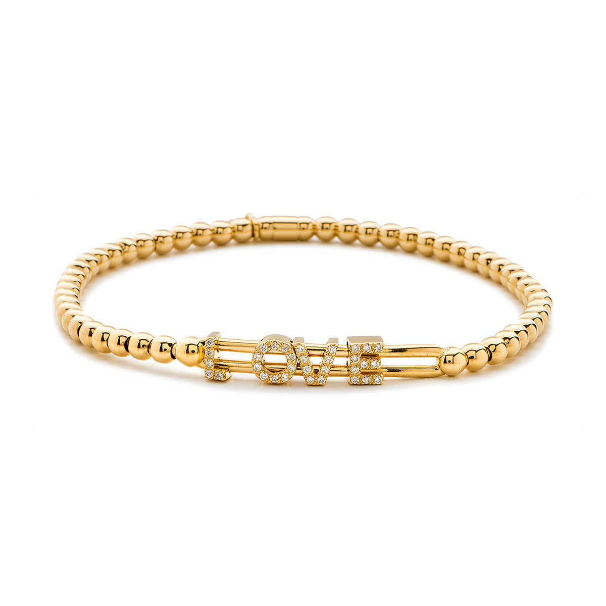 Hulchi Belluni Tresore 18k Yellow Gold Diamond Love Bracelet- 20359-YW