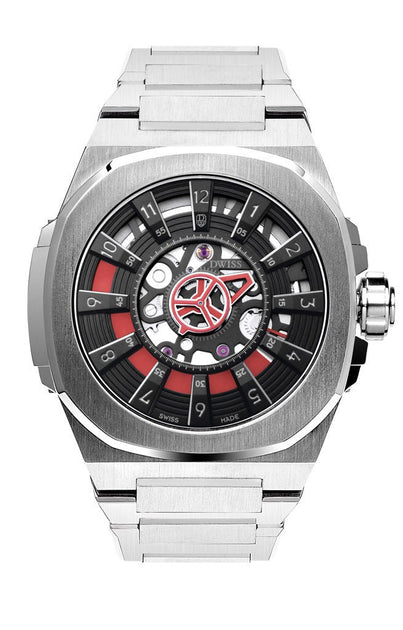 DWISS M3S Automatic SS Black Red