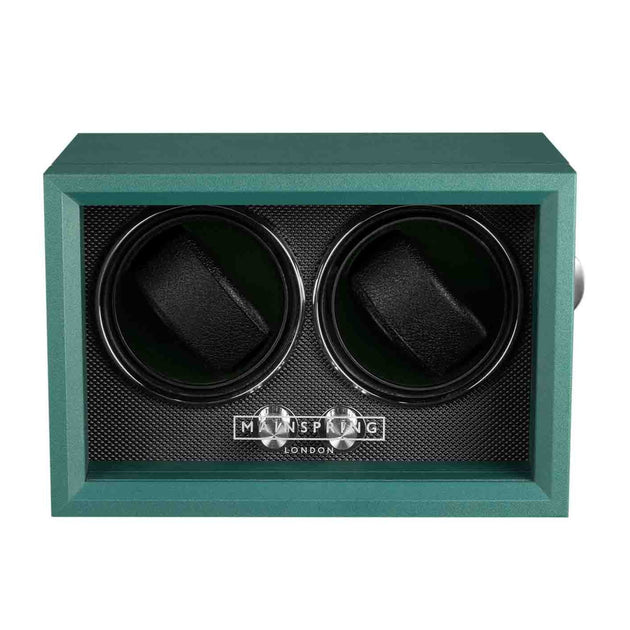 Mainspring Oxford Guardian Dual Slot Watch Winder Emerald Green