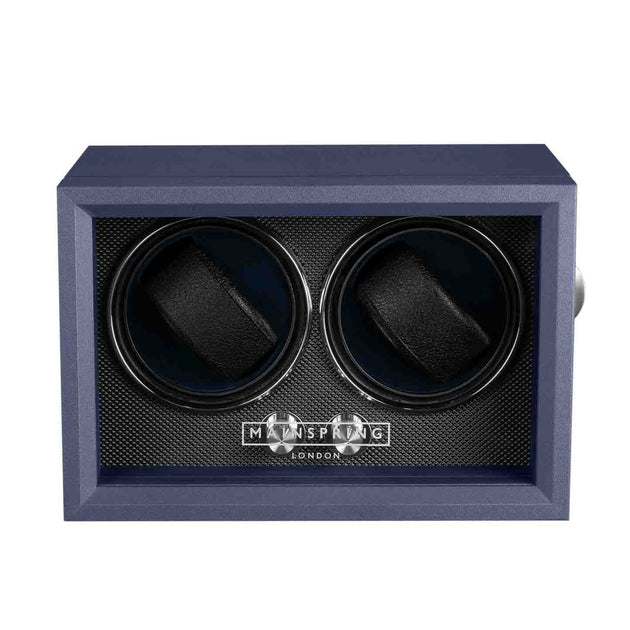 Mainspring Oxford Guardian Dual Slot Watch Winder Royal Blue