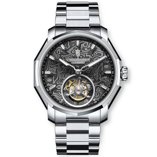 Manufaktur Waldhoff Continental Damascus SS Carbon Silver