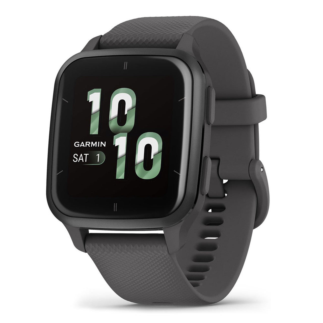 Venu® Sq 2 Slate Aluminum Bezel with Shadow Gray Case and Silicone Band