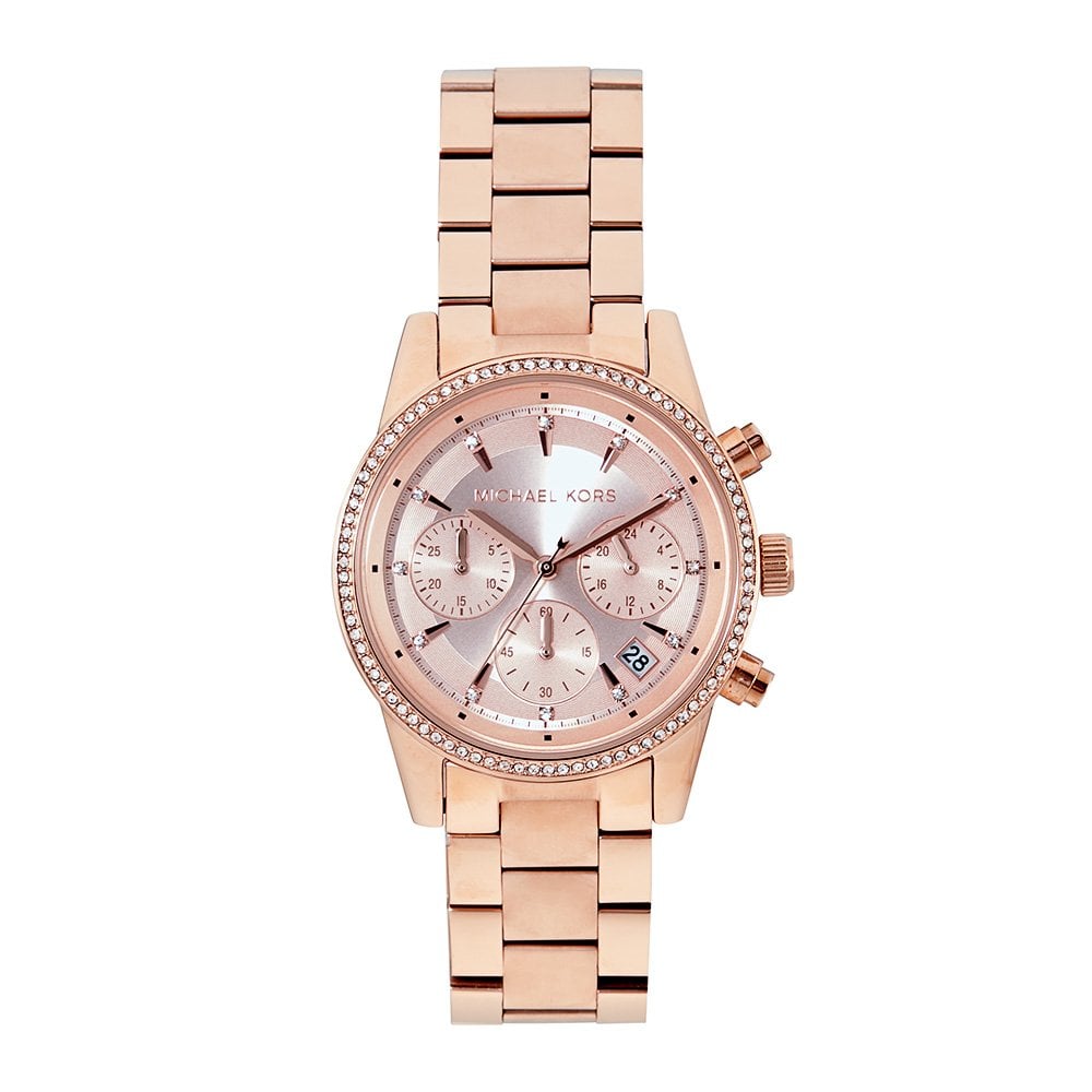 Ritz Chronograph Watch (Rose-Gold)