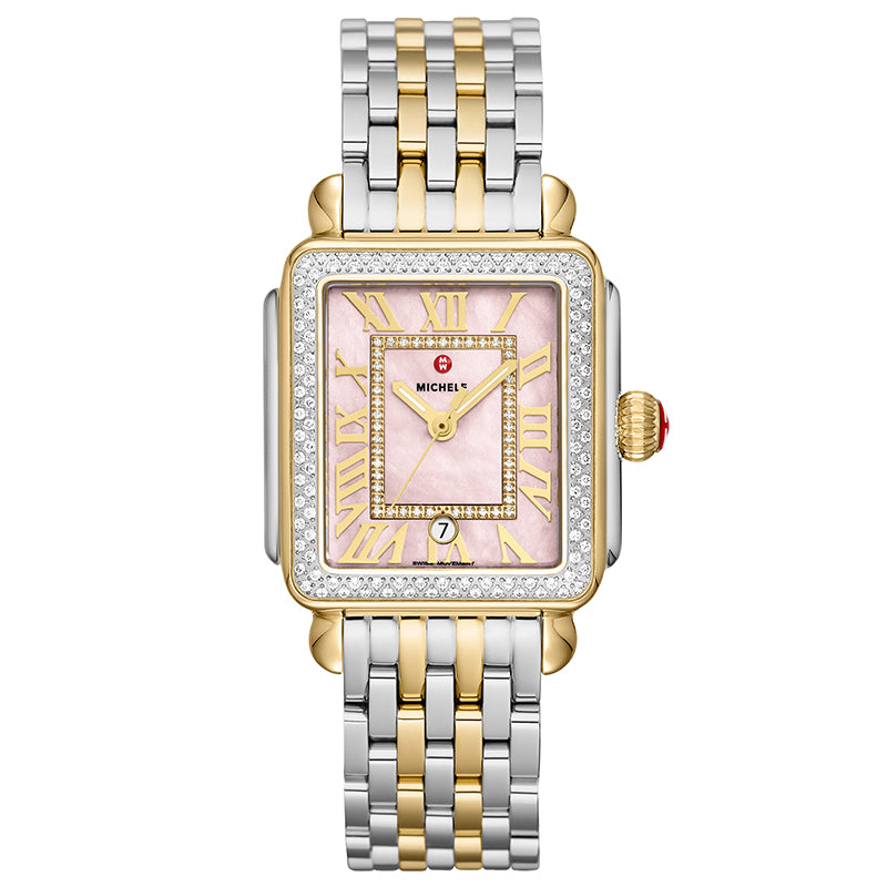 Michele Deco Madison Two-Tone 18K Gold-Plated Diamond Watch - MWW06T000266