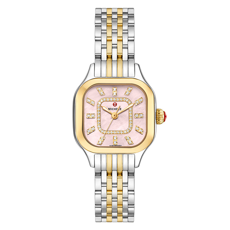 Michele Meggie Two-Tone 18K Gold-Plated Diamond Dial Watch - MWW33B000014