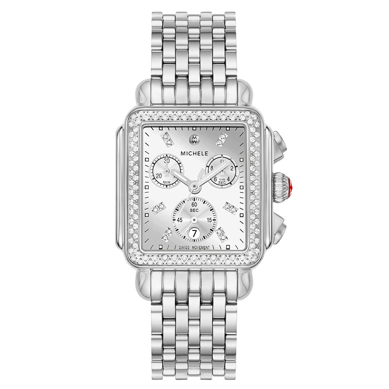 Michele Deco Diamond High Shine Stainless Steel Watch - MWW06A000804