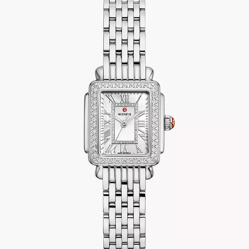 Michele Deco Madison Mini Stainless Steel Diamond Watch - MWW06D000171