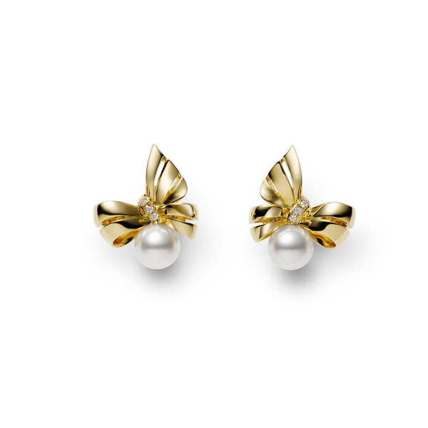 Mikimoto Jeux de Rubans Akoya Cultured Pearl Earrings