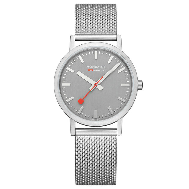 Mondaine Classic 36mm Gray SS