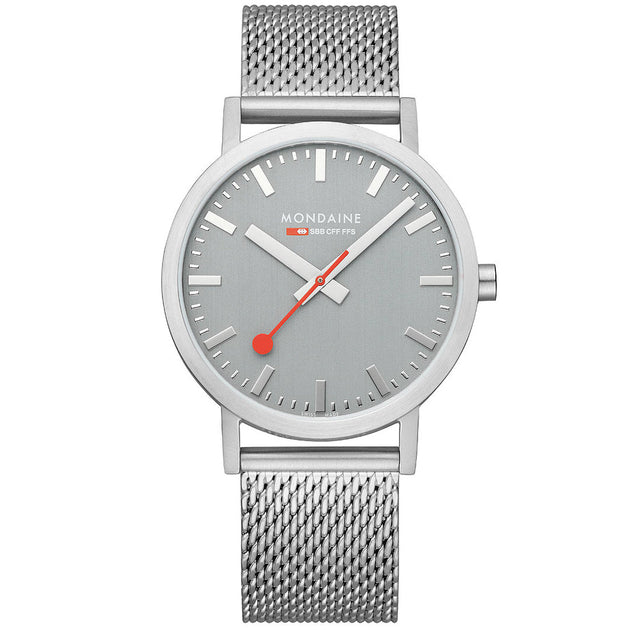 Mondaine Classic 40mm Gray SS