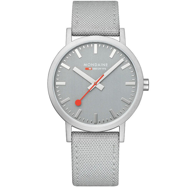 Mondaine Classic Recycled rPET 40mm Soft Gray