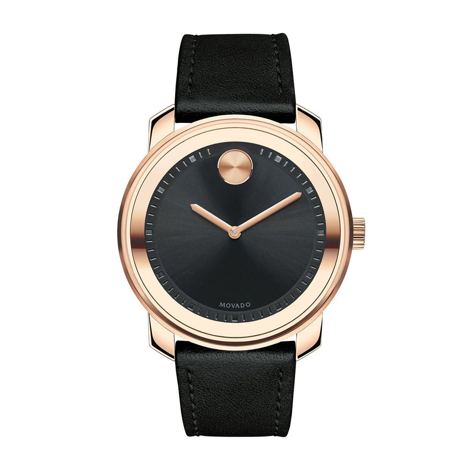 Movado BOLD Black & Rose Gold