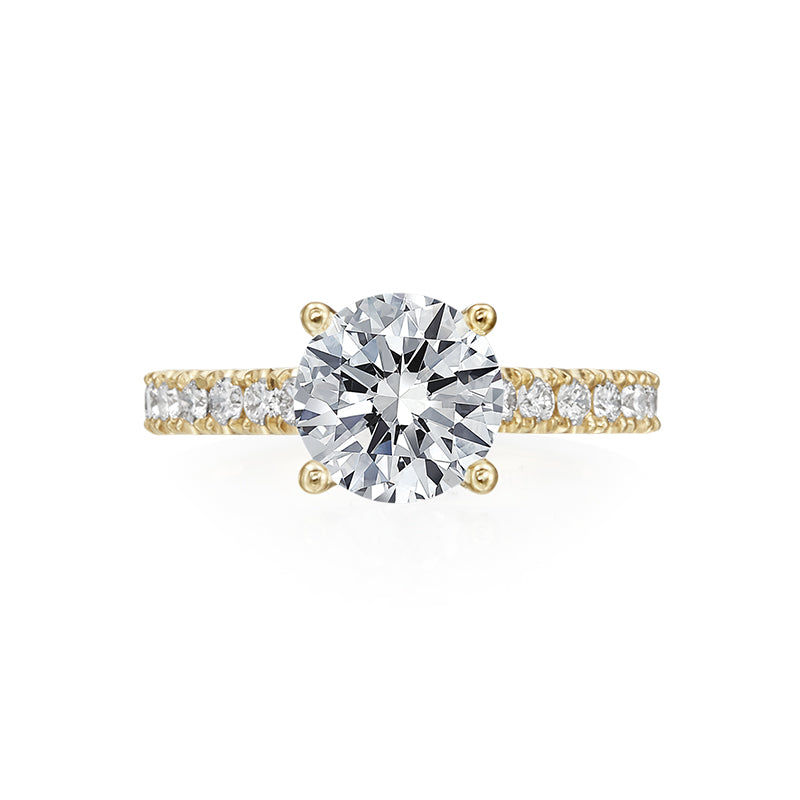 Moyer Collection 14K Yellow Gold Diamond Shared Prong Engagement Ring