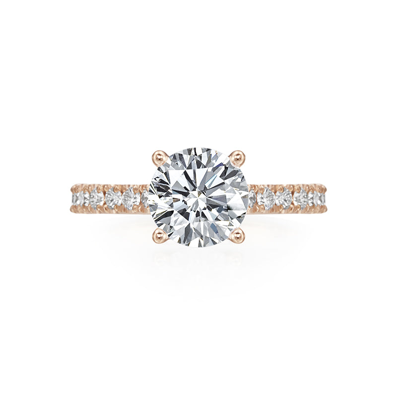 Moyer Collection 14K Rose Gold Diamond Shared Prong Engagement Ring
