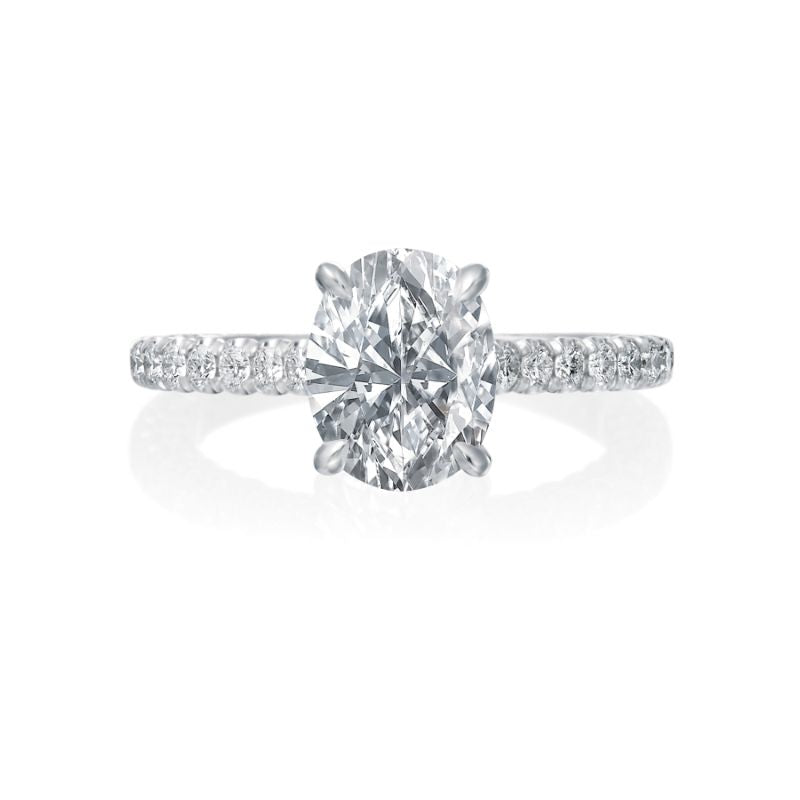 Moyer Collection 18K White Gold 0.68ctw Diamond Engagement Ring Semi-Mounting- KGR1224OV