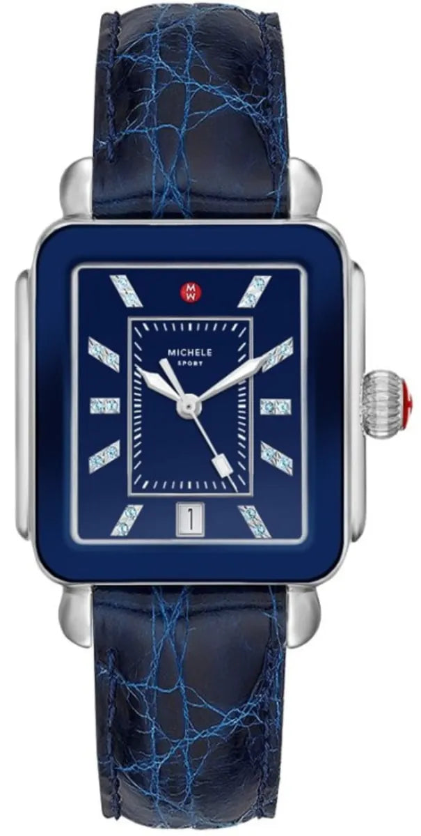 Deco Stainless Topaz Dial Watch