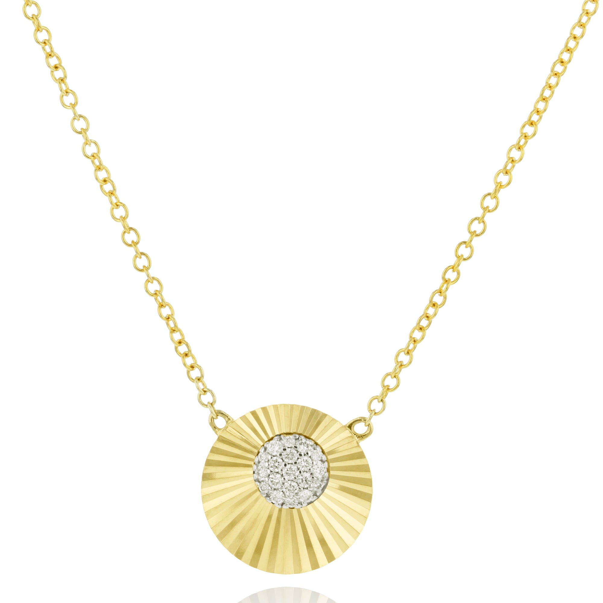 Phillips House 14K Yellow Gold 0.08ctw Diamond Mini Aura Necklace- N0901DY