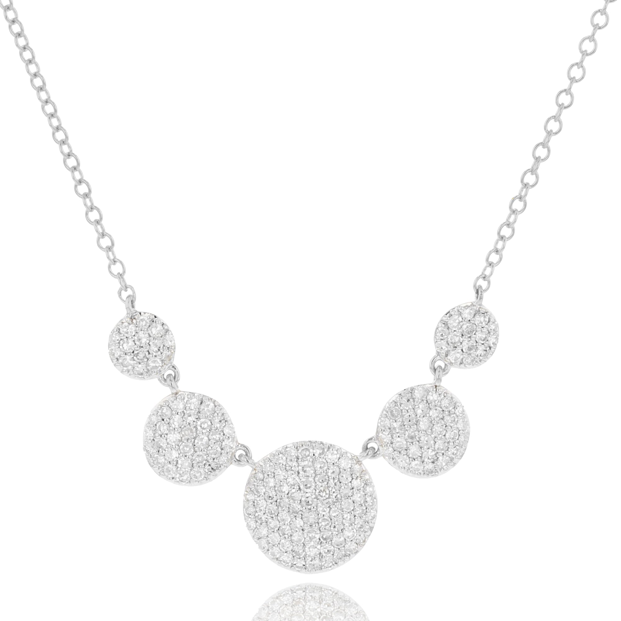 Phillips House 14K White Gold 0.71ctw Diamond Graduated Infinity Station Necklace- N1735DW