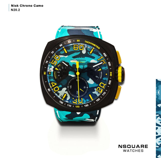 Nsquare Nick Chrono 51mm Blue Camo
