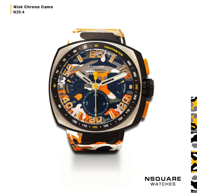 Nsquare Nick Chrono 51mm Orange Camo