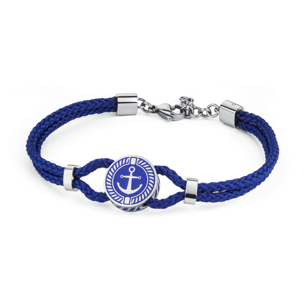 Nautilus Anchor Symbol Bracelet (Silver-Blue)