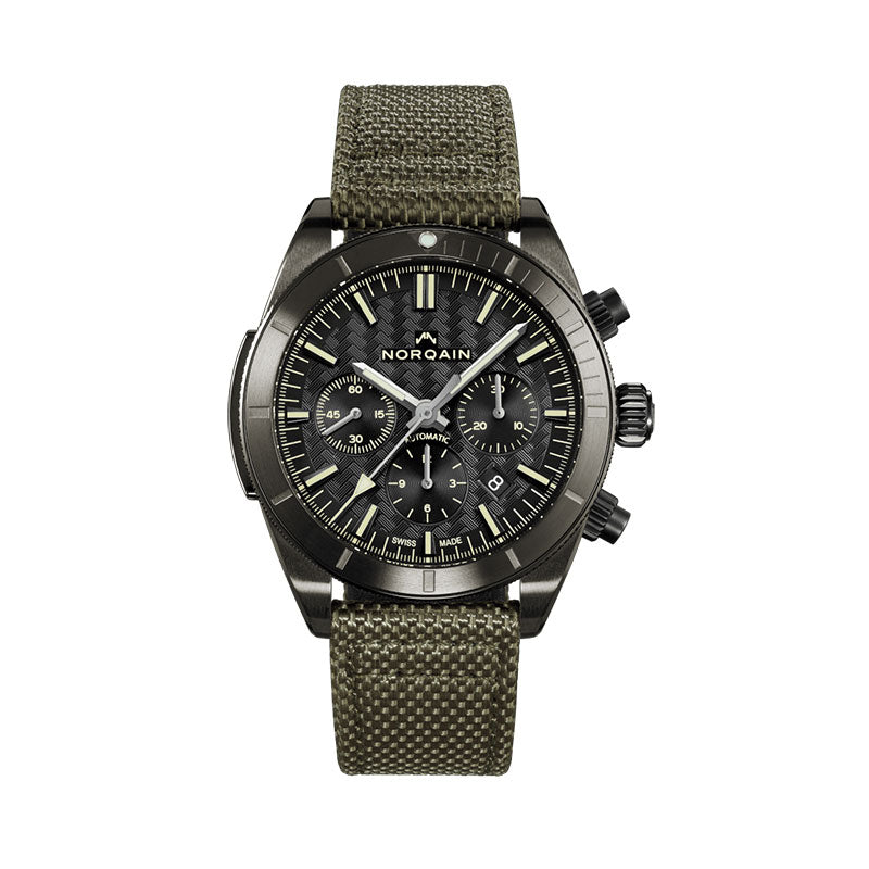 Norqain Adventure Sport Chrono 44mm DLC Khaki Nordura- N1200.19B01.B01.F03