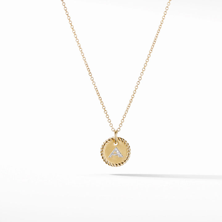 David Yurman Initial Pendant in 18K Yellow Gold - N08792 88ADI18