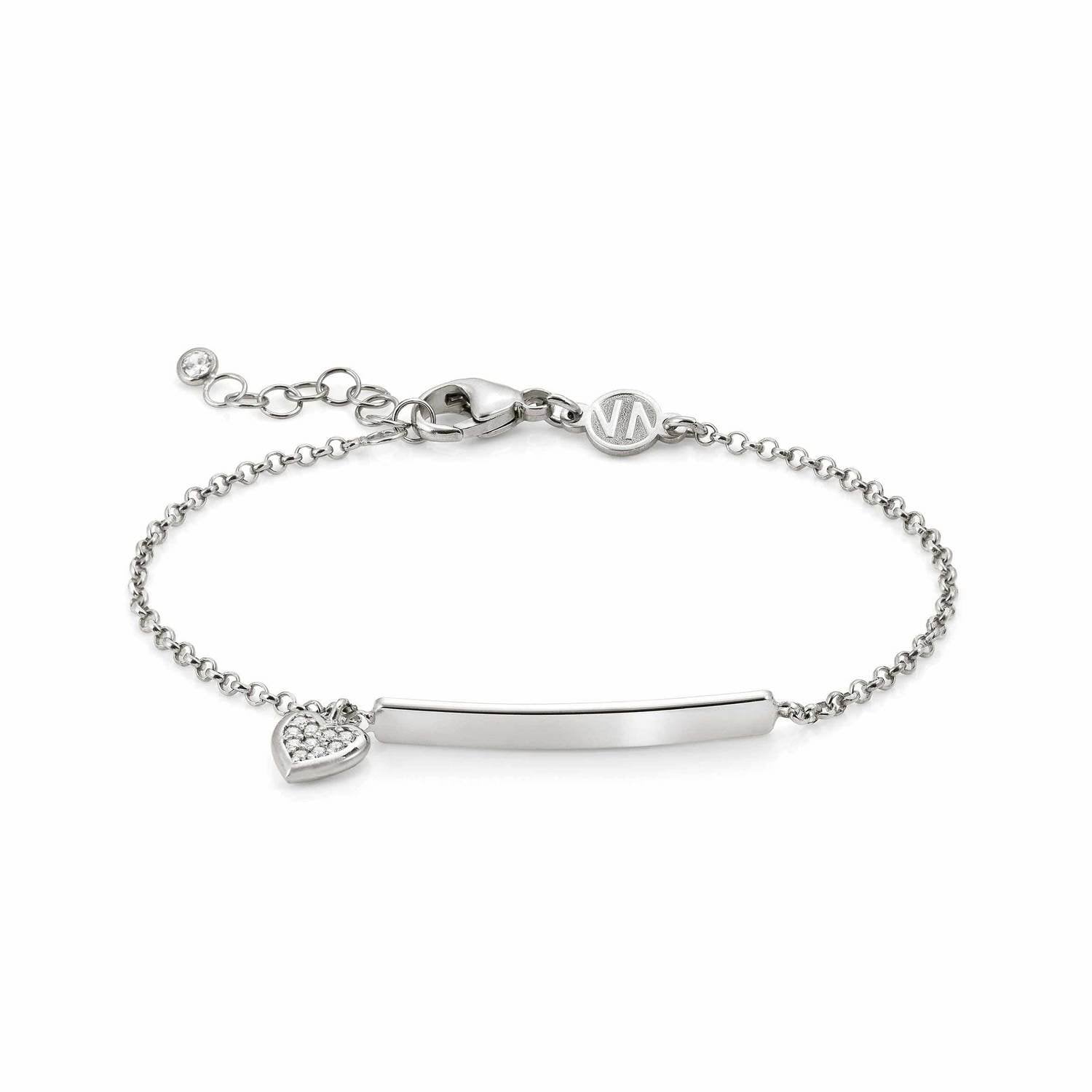 Gioie Bracelet with Sparkling Heart Pendant